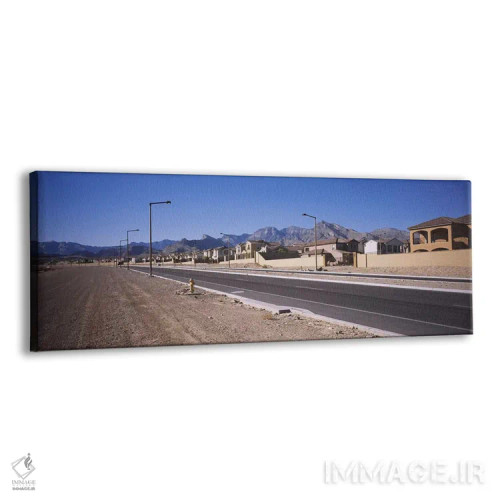 تابلو دکوراتیو Las Vegas, Nevada, USA,خانه های ردیفی در امتداد جاده، ل… اثر پانورامیک ایمجز - نمای پرسپکتیو محصول