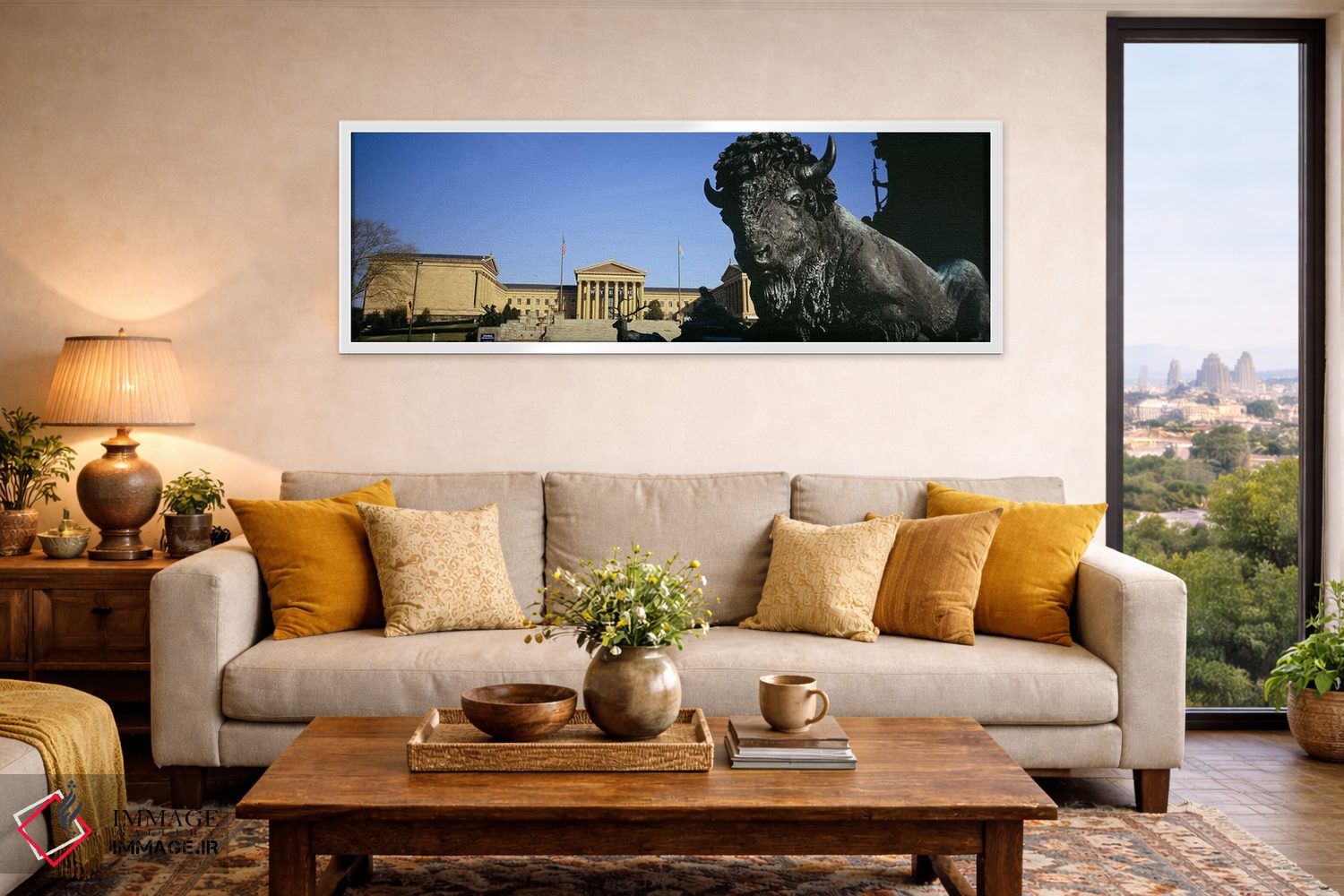 تابلو دکوراتیو Washington Monument, Eakins Oval, Philadelphia, Pennsyl… اثر پانورامیک ایمجز - D4W