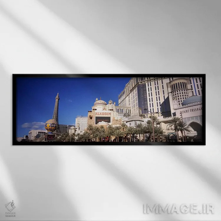 تابلو دکوراتیو Aladdin Resort And Casino, The Strip, Las Vegas, Nevada… اثر پانورامیک ایمجز - نمای قابدار مشکی