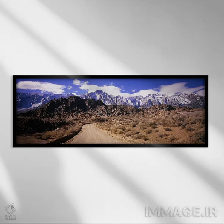 تابلو دکوراتیو Sierra Nevada, California, USA,جاده خاکی در دامنه کوه ن… اثر پانورامیک ایمجز - نمای قابدار مشکی