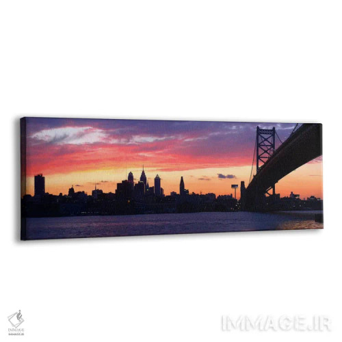 تابلو دکوراتیو Ben Franklin Bridge, Delaware River, Philadelphia, Penn… اثر پانورامیک ایمجز - نمای پرسپکتیو محصول