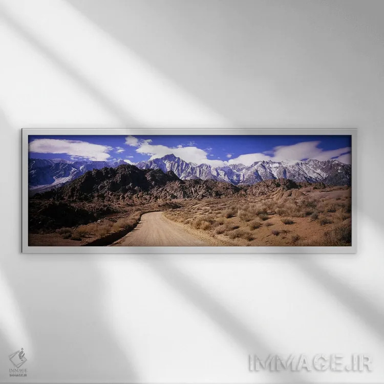 تابلو دکوراتیو Sierra Nevada, California, USA,جاده خاکی در دامنه کوه ن… اثر پانورامیک ایمجز - نمای قابدار سفید