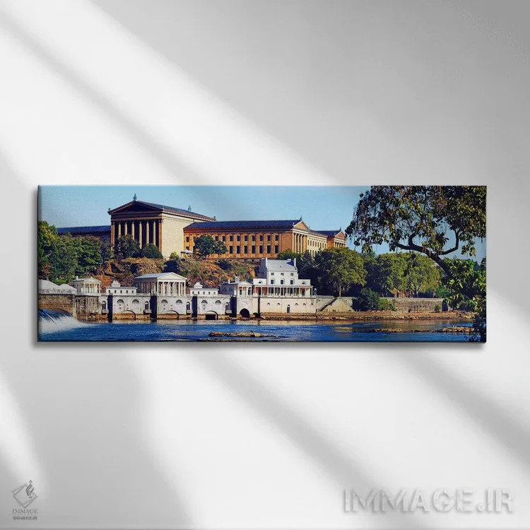 تابلو دکوراتیو Philadelphia Museum Of Art, Schuylkill River, Philadelp… اثر پانورامیک ایمجز - نمای روبهرو روی دیوار