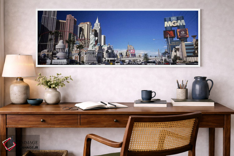 تابلو دکوراتیو The Strip, Las Vegas, Nevada, USA,ساختمان ها در شهر، من… اثر پانورامیک ایمجز - D1W