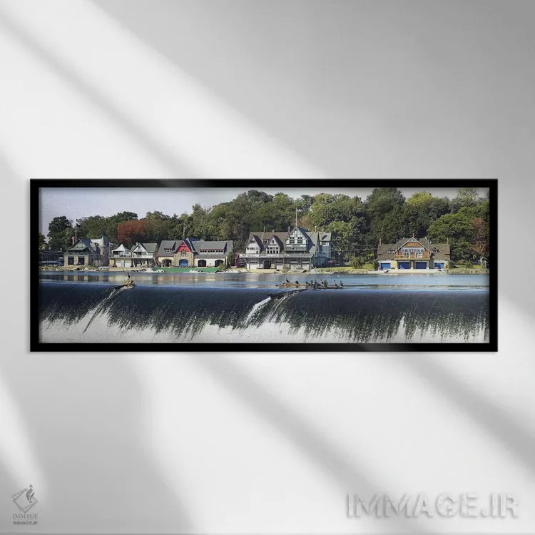 تابلو دکوراتیو Schuylkill River, Philadelphia, Pennsylvania, USA #2,خا… اثر پانورامیک ایمجز - نمای قابدار مشکی