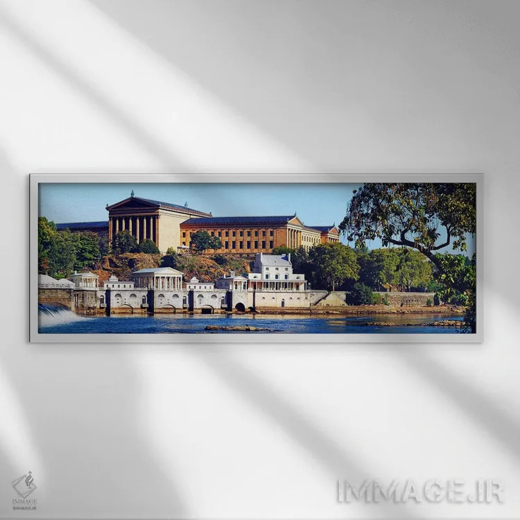 تابلو دکوراتیو Philadelphia Museum Of Art, Schuylkill River, Philadelp… اثر پانورامیک ایمجز - نمای قابدار سفید