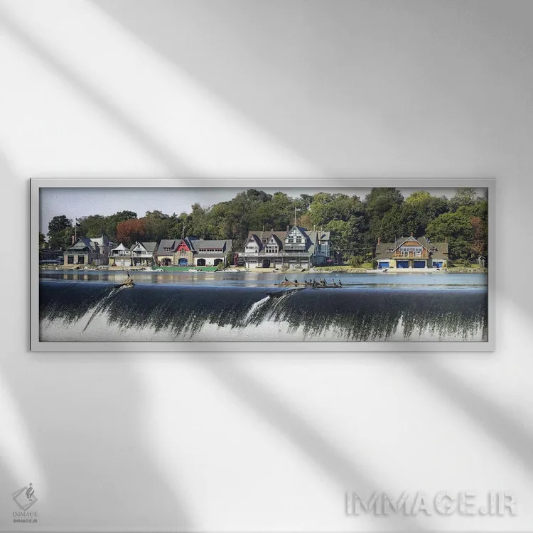 تابلو دکوراتیو Schuylkill River, Philadelphia, Pennsylvania, USA #2,خا… اثر پانورامیک ایمجز - نمای قابدار سفید