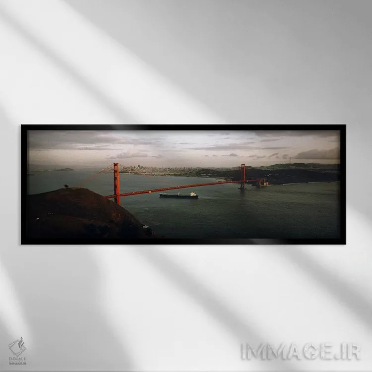 تابلو دکوراتیو Golden Gate Bridge, San Francisco, California, USA,عبور… اثر پانورامیک ایمجز - نمای قابدار مشکی