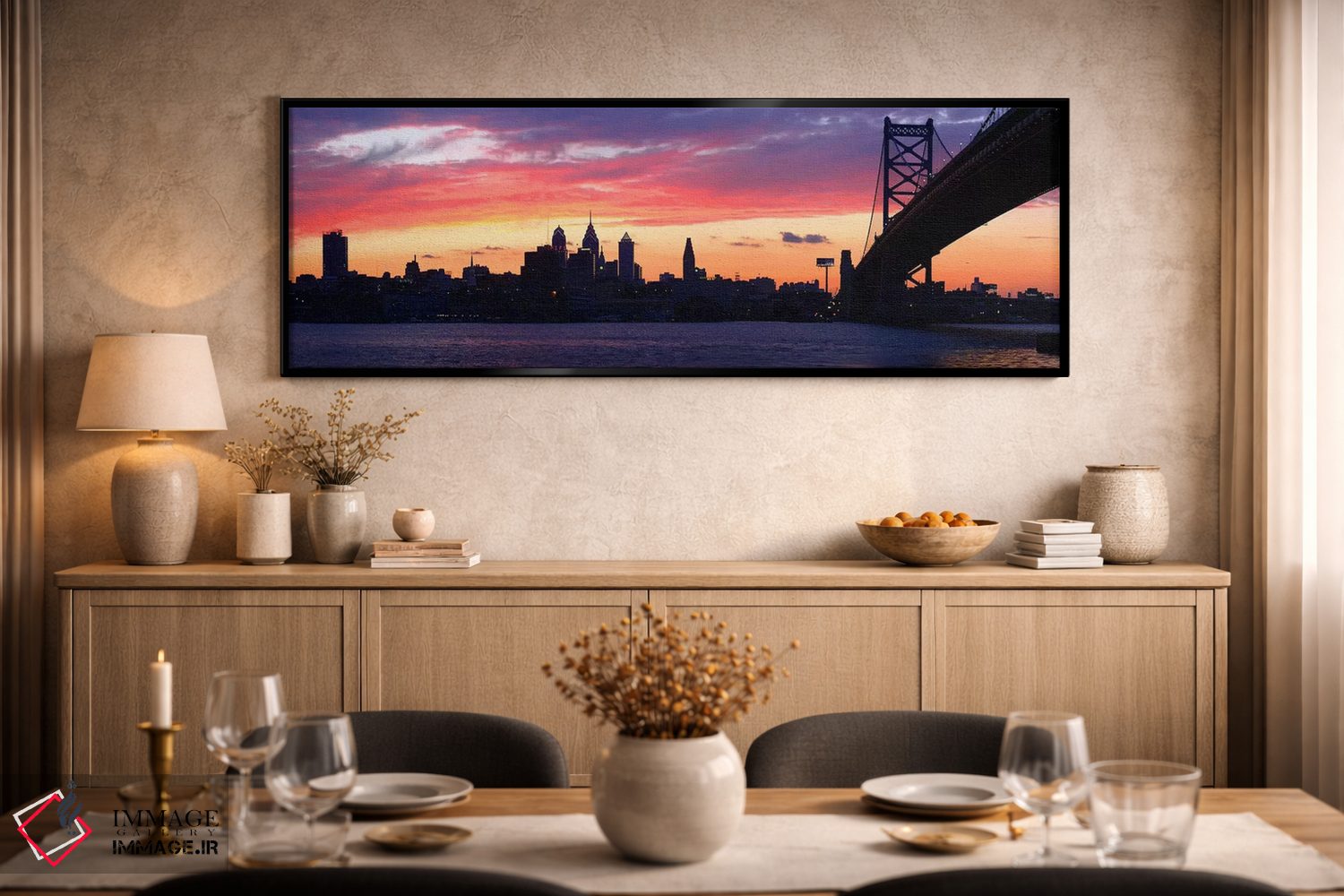 تابلو دکوراتیو Ben Franklin Bridge, Delaware River, Philadelphia, Penn… اثر پانورامیک ایمجز - D1B