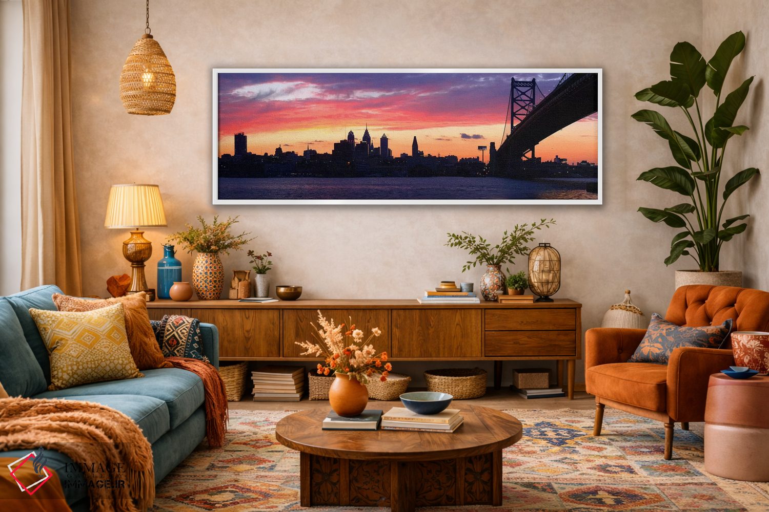 تابلو دکوراتیو Ben Franklin Bridge, Delaware River, Philadelphia, Penn… اثر پانورامیک ایمجز - D2W