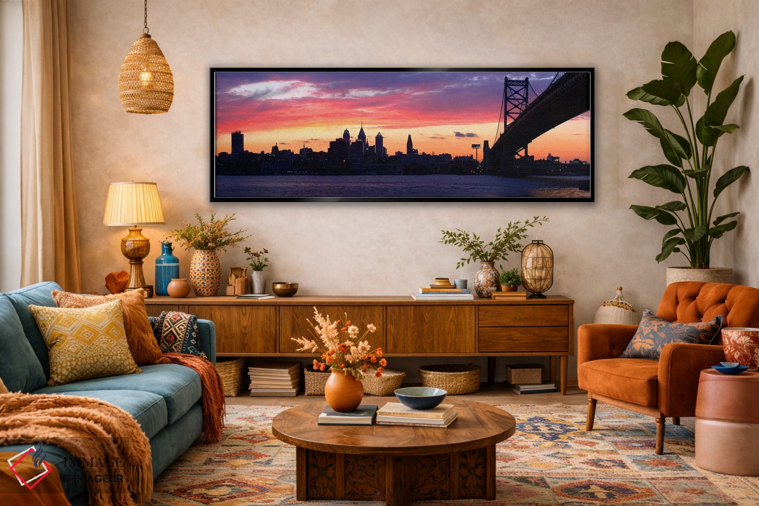 تابلو دکوراتیو Ben Franklin Bridge, Delaware River, Philadelphia, Penn… اثر پانورامیک ایمجز - D4B