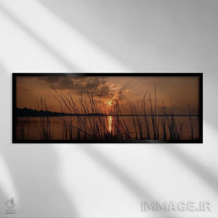 تابلو دکوراتیو Lake Travis, Austin, Texas,غروب آفتاب بر فراز دریاچه، د… اثر پانورامیک ایمجز - نمای قابدار مشکی