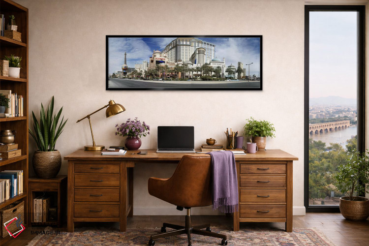 تابلو دکوراتیو Digital Composite of the Las Vegas Strip, Las Vegas, Ne… اثر پانورامیک ایمجز - D3B
