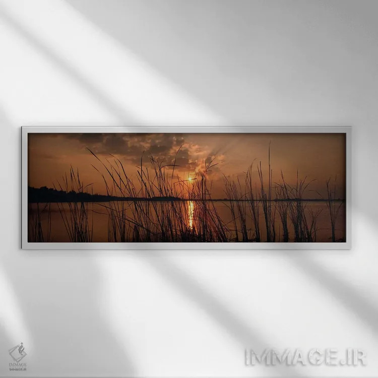 تابلو دکوراتیو Lake Travis, Austin, Texas,غروب آفتاب بر فراز دریاچه، د… اثر پانورامیک ایمجز - نمای قابدار سفید