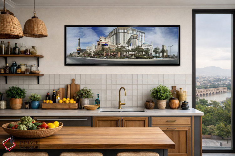 تابلو دکوراتیو Digital Composite of the Las Vegas Strip, Las Vegas, Ne… اثر پانورامیک ایمجز - D4B