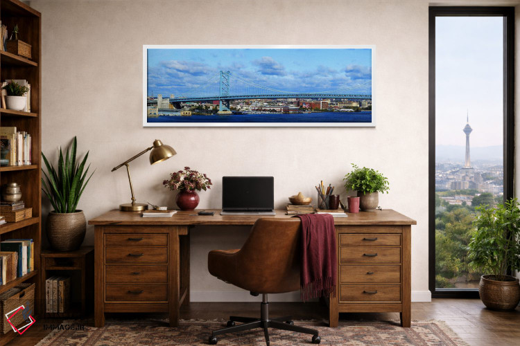 تابلو دکوراتیو Ben Franklin Bridge, Delaware River, Philadelphia, Penn… اثر پانورامیک ایمجز - D1W