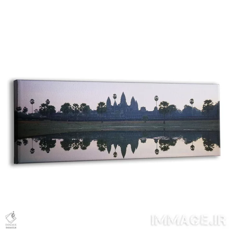 تابلو دکوراتیو Angkor Wat, Cambodia,انعکاس معابد و نخل ها در دریاچه، ا… اثر پانورامیک ایمجز - نمای پرسپکتیو محصول