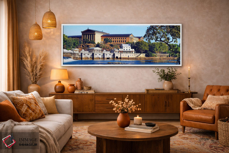 تابلو دکوراتیو Philadelphia Museum Of Art, Schuylkill River, Philadelp… اثر پانورامیک ایمجز - D4W