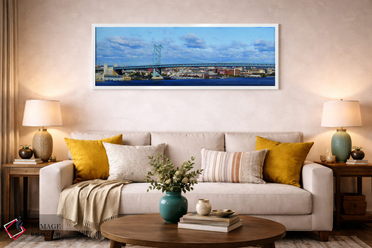 تابلو دکوراتیو Ben Franklin Bridge, Delaware River, Philadelphia, Penn… اثر پانورامیک ایمجز - D3W
