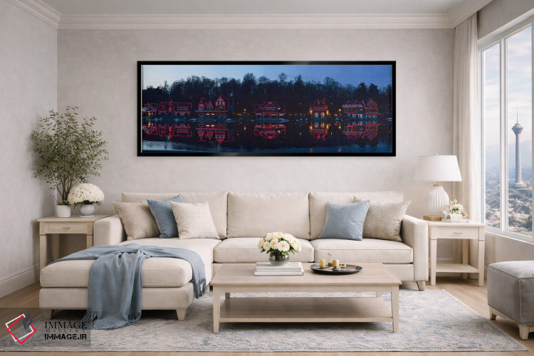 تابلو دکوراتیو Schuylkill River, Philadelphia, Pennsylvania, USA,خانه… اثر پانورامیک ایمجز - D6B
