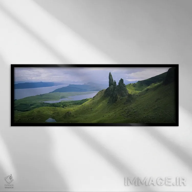 تابلو دکوراتیو Isle Of Skye, Inner Hebrides, Scotland,کوه استور با نما… اثر پانورامیک ایمجز - نمای قابدار مشکی
