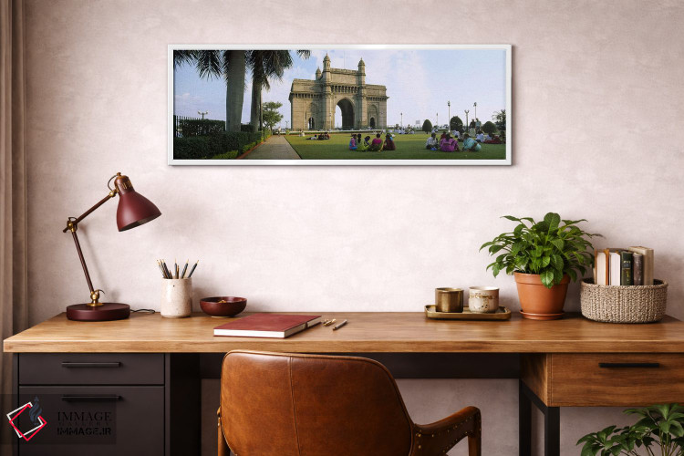 تابلو دکوراتیو Gateway Of India, Mumbai, Maharashtra, India,گردشگر در… اثر پانورامیک ایمجز - D3W