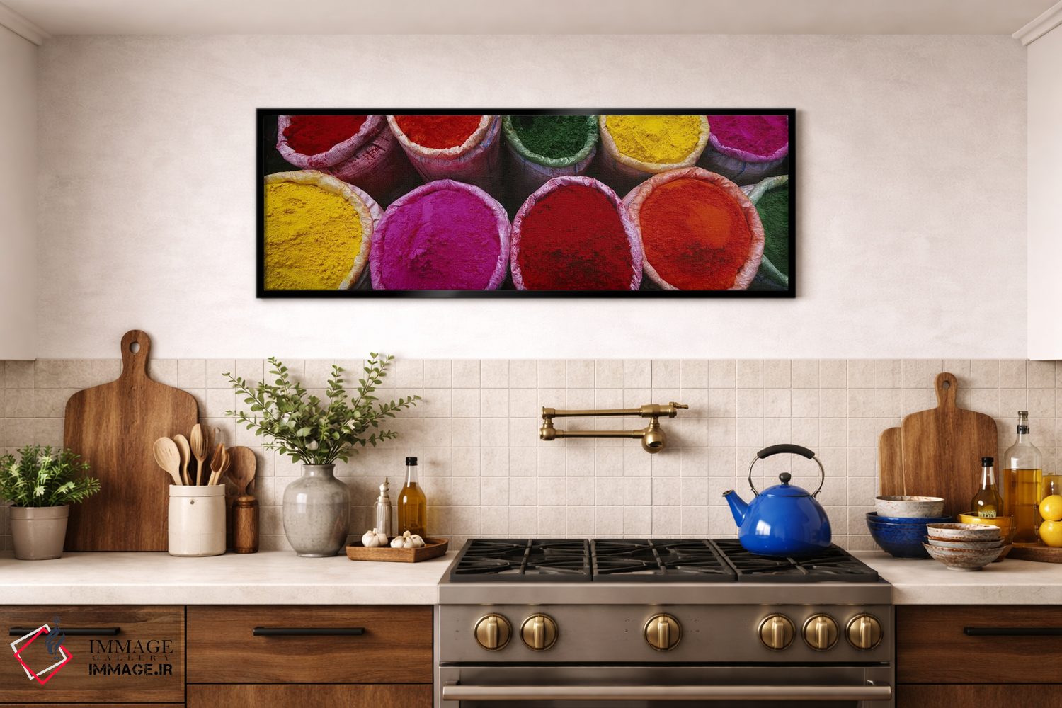 تابلو دکوراتیو Mathura, Braj, Uttar Pradesh, India,ادویه ها برای فروش… اثر پانورامیک ایمجز - D2B