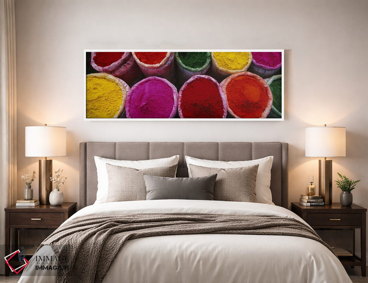 تابلو دکوراتیو Mathura, Braj, Uttar Pradesh, India,ادویه ها برای فروش… اثر پانورامیک ایمجز - D3W