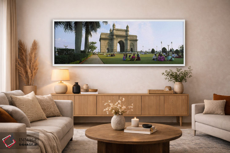 تابلو دکوراتیو Gateway Of India, Mumbai, Maharashtra, India,گردشگر در… اثر پانورامیک ایمجز - D4W
