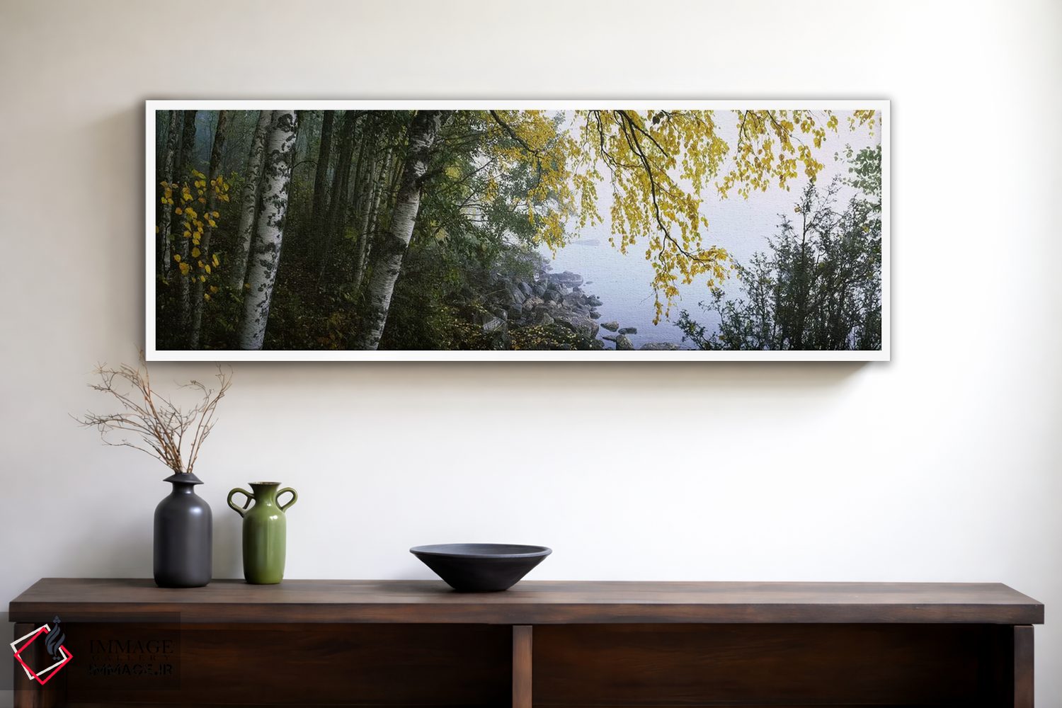 تابلو دکوراتیو Puumala, Southern Savonia, Finland,درختان غان در امتداد… اثر پانورامیک ایمجز - D1W