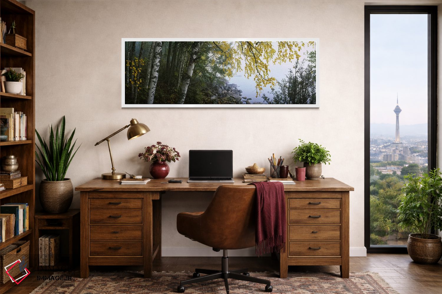 تابلو دکوراتیو Puumala, Southern Savonia, Finland,درختان غان در امتداد… اثر پانورامیک ایمجز - D2W