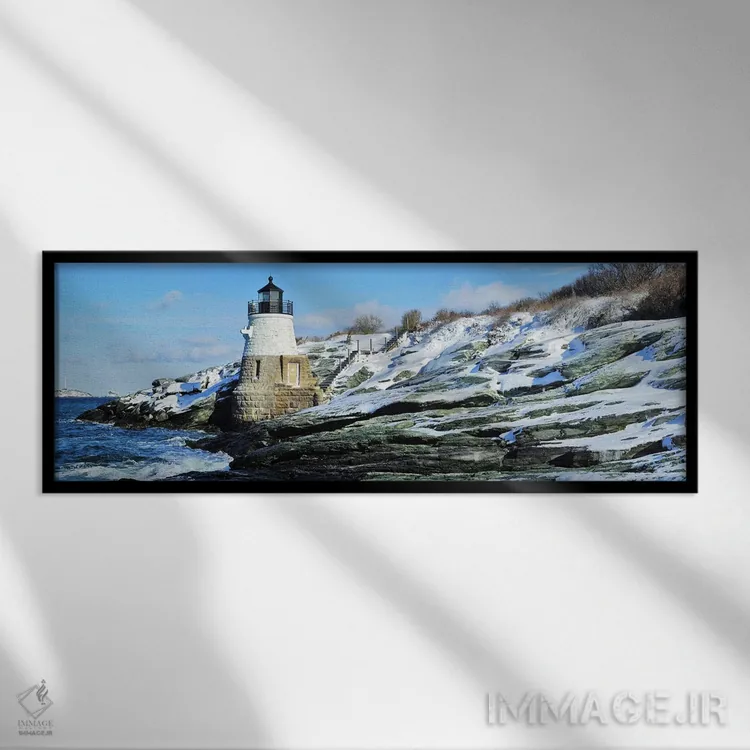 تابلو دکوراتیو Narraganset Bay, Newport, Rhode Island, USA,فانوس دریای… اثر پانورامیک ایمجز - نمای قابدار مشکی