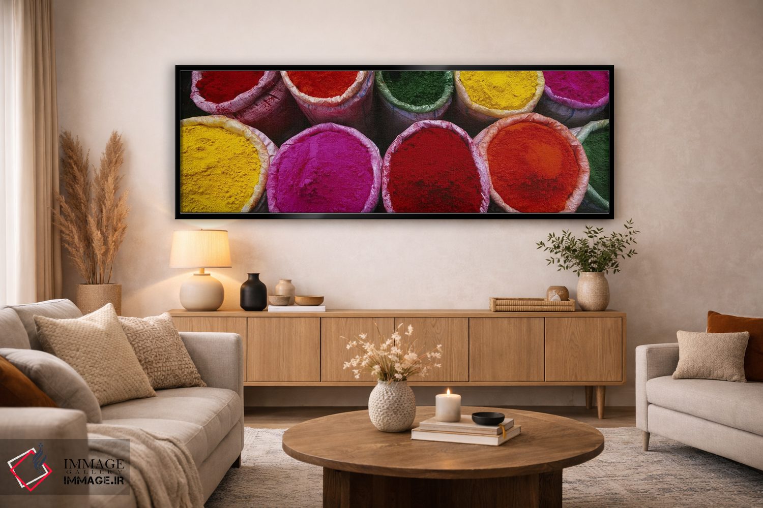 تابلو دکوراتیو Mathura, Braj, Uttar Pradesh, India,ادویه ها برای فروش… اثر پانورامیک ایمجز - D5B