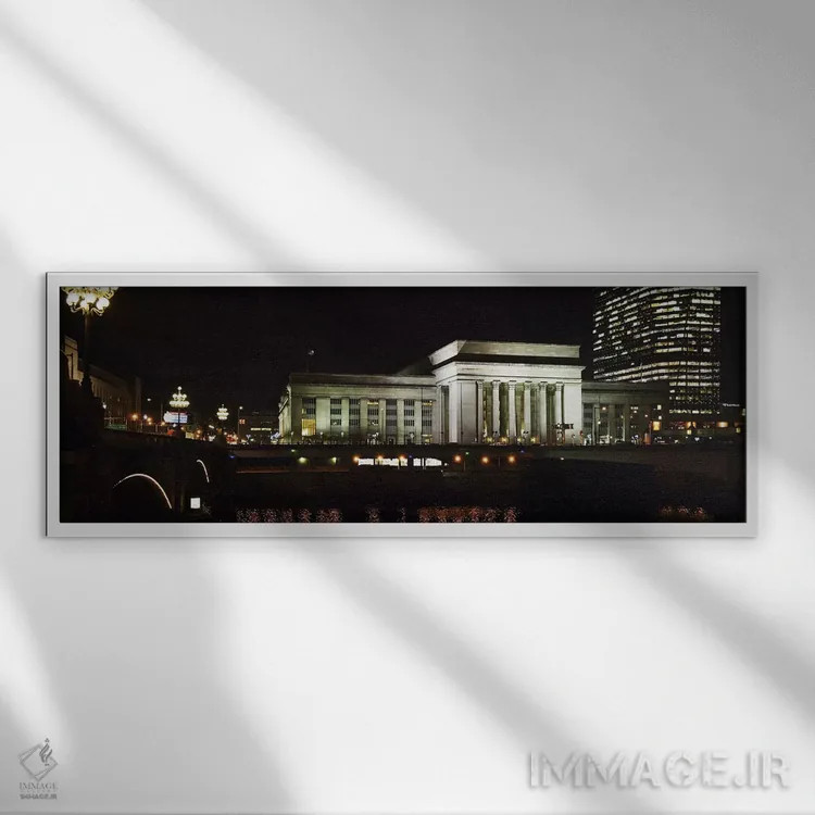 تابلو دکوراتیو 30th Street Station, Schuylkill River, Philadelphia, Pe… اثر پانورامیک ایمجز - نمای قابدار سفید
