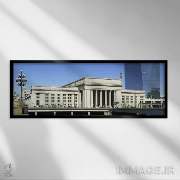تابلو دکوراتیو 30th Street Station, Schuylkill River, Philadelphia, Pe… اثر پانورامیک ایمجز - نمای قابدار مشکی