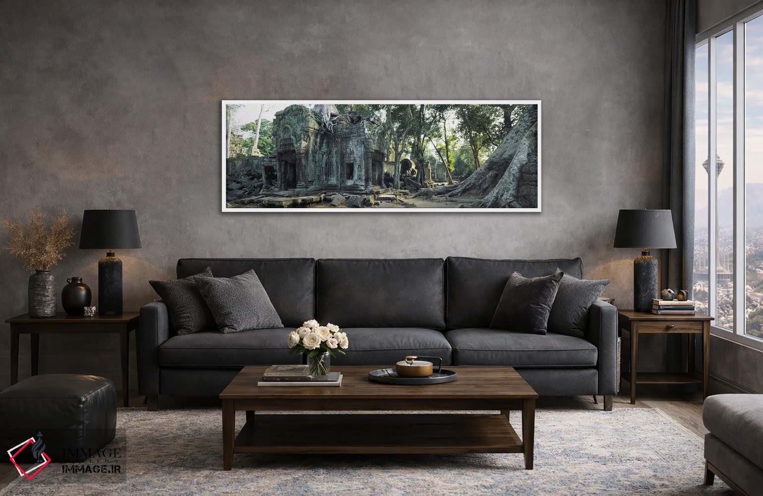 تابلو دکوراتیو Angkor Wat, Cambodia #2,ویرانه های قدیمی معبد، انگکور و… اثر پانورامیک ایمجز - D3W