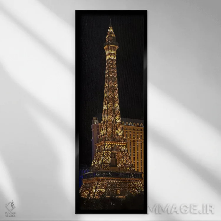 تابلو دکوراتیو Paris Las Vegas, Las Vegas, Nevada, USA,ماکت برج ایفل ن… اثر پانورامیک ایمجز - نمای قابدار مشکی