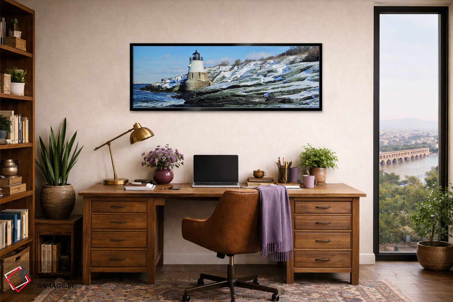 تابلو دکوراتیو Narraganset Bay, Newport, Rhode Island, USA,فانوس دریای… اثر پانورامیک ایمجز - D2B