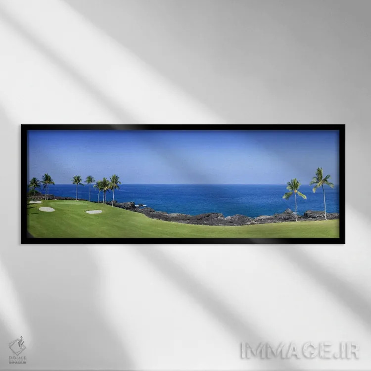 تابلو دکوراتیو 3rd Hole, Kona Country Club, Keauhou, Hawaii, USAA,فضای… اثر پانورامیک ایمجز - نمای قابدار مشکی
