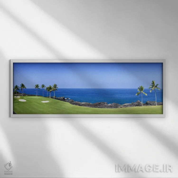 تابلو دکوراتیو 3rd Hole, Kona Country Club, Keauhou, Hawaii, USAA,فضای… اثر پانورامیک ایمجز - نمای قابدار سفید