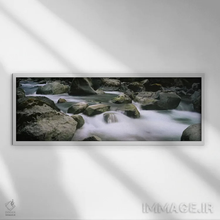 تابلو دکوراتیو Olympic National Park, Washington State, USA,رودخانه ای… اثر پانورامیک ایمجز - نمای قابدار سفید