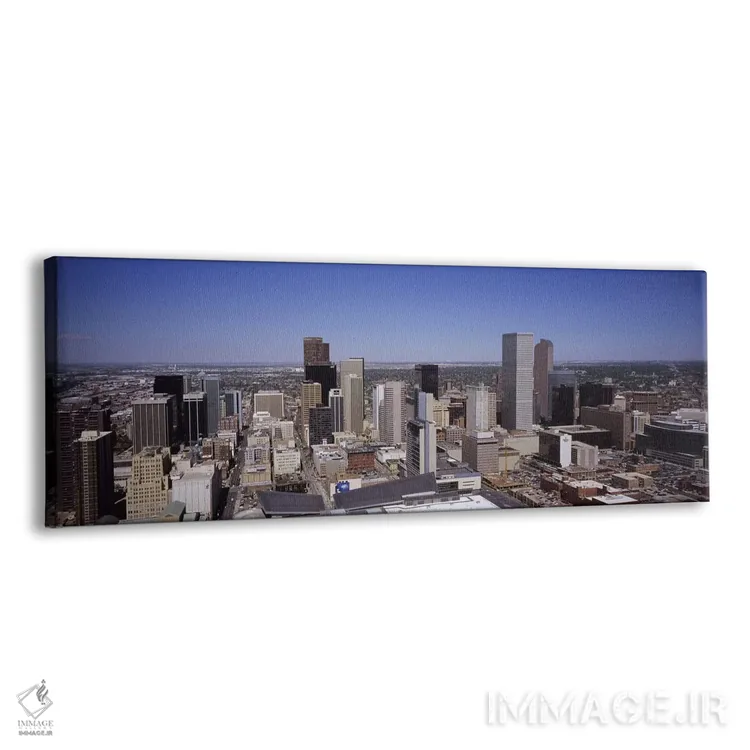 تابلو دکوراتیو Colorado, USA,آسمان خراش ها در یک شهر، دنور، کلرادو، آم… اثر پانورامیک ایمجز - نمای پرسپکتیو محصول