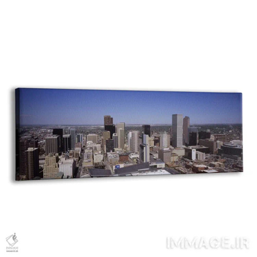 تابلو دکوراتیو Colorado, USA,آسمان خراش ها در یک شهر، دنور، کلرادو، آم… اثر پانورامیک ایمجز - نمای پرسپکتیو محصول
