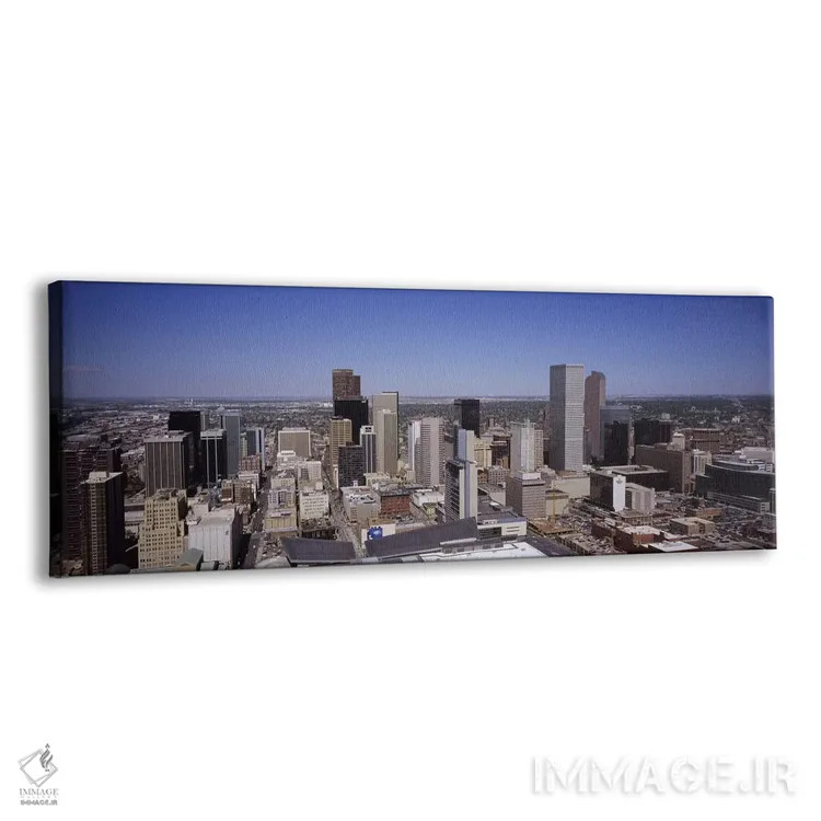 تابلو دکوراتیو Colorado, USA,آسمان خراش ها در یک شهر، دنور، کلرادو، آم… اثر پانورامیک ایمجز - نمای پرسپکتیو محصول
