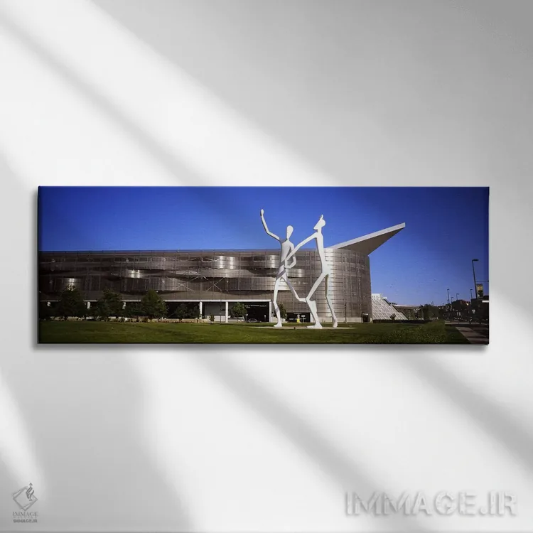 تابلو دکوراتیو Colorado Convention Center, Denver, Colorado, USA #2,مجسمه رقصندگان اثر جا… - نمای روبهرو روی دیوار