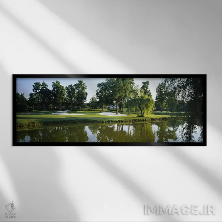 تابلو دکوراتیو Fort Washington, Maryland, USA,دریاچه ای در زمین گلف، ب… اثر پانورامیک ایمجز - نمای قابدار مشکی