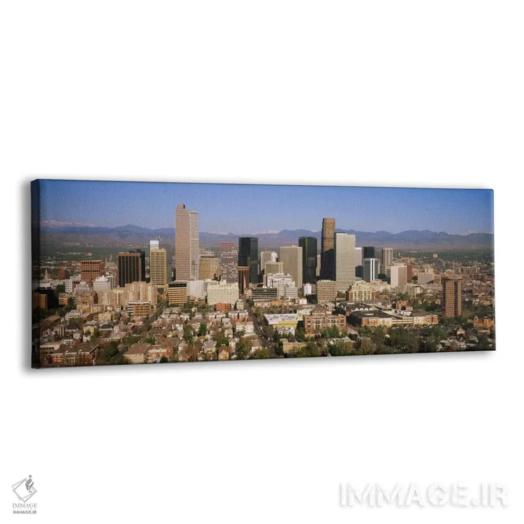 تابلو دکوراتیو Denver, Colorado, USA,آسمان خراش ها در یک شهر، دنور، کل… اثر پانورامیک ایمجز - نمای پرسپکتیو محصول