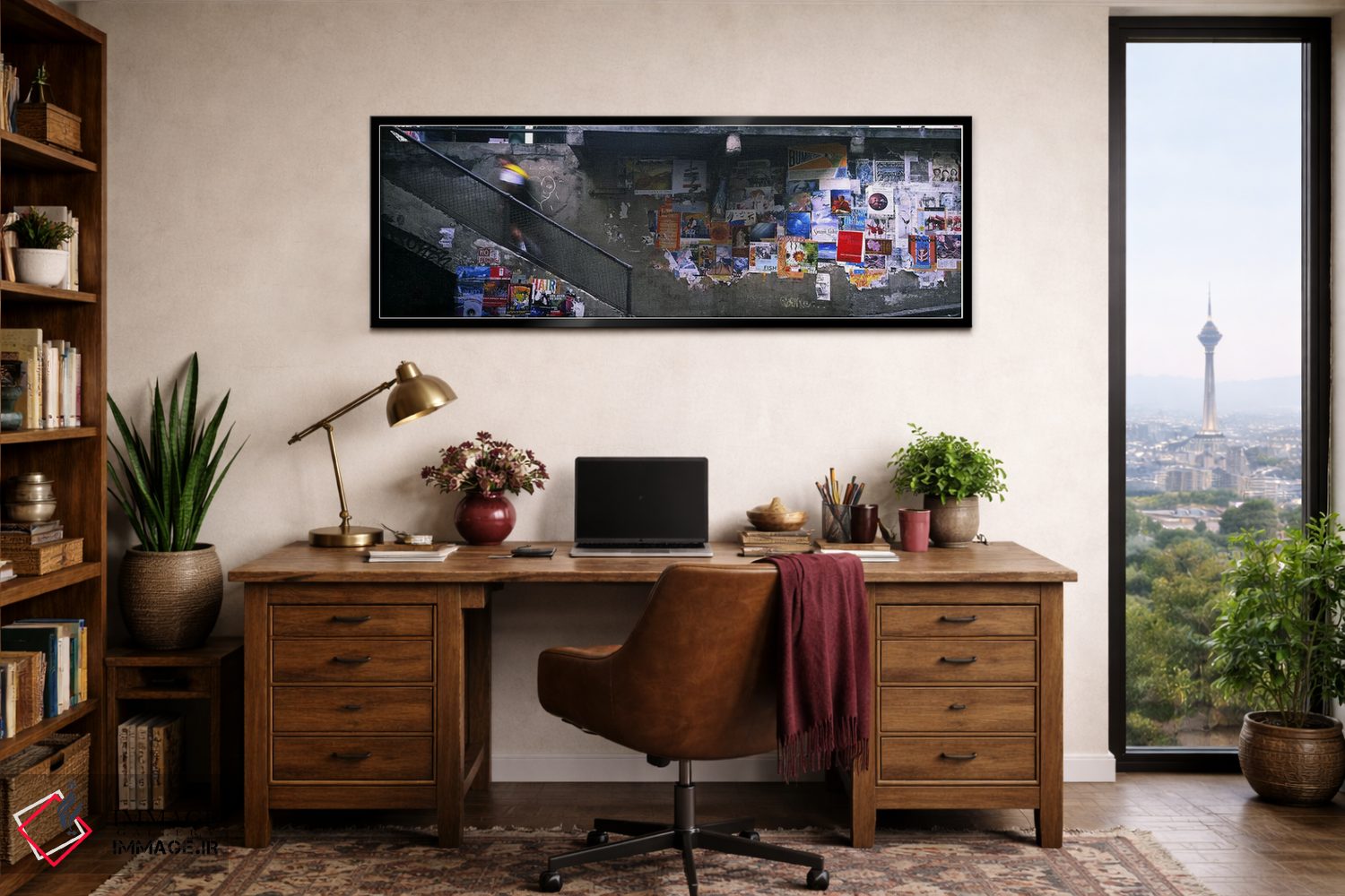 تابلو دکوراتیو Seattle, Washington State, USA,مردی در حال بالا رفتن از… اثر پانورامیک ایمجز - D2B