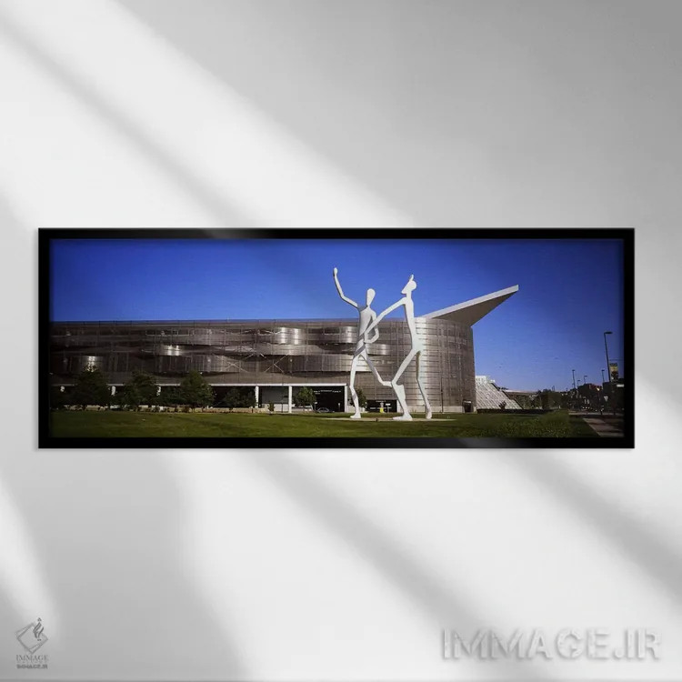 تابلو دکوراتیو Colorado Convention Center, Denver, Colorado, USA #2,مجسمه رقصندگان اثر جا… - نمای قابدار مشکی