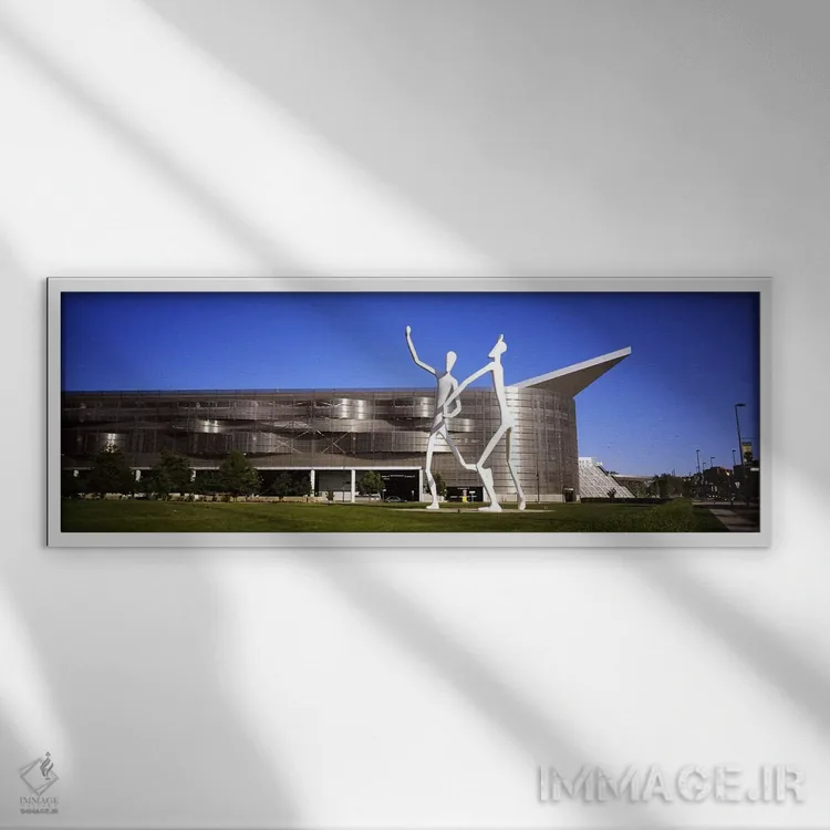 تابلو دکوراتیو Colorado Convention Center, Denver, Colorado, USA #2,مجسمه رقصندگان اثر جا… - نمای قابدار سفید